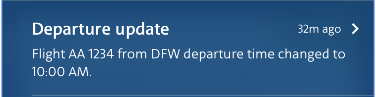 iOS Notification List Item in Read State